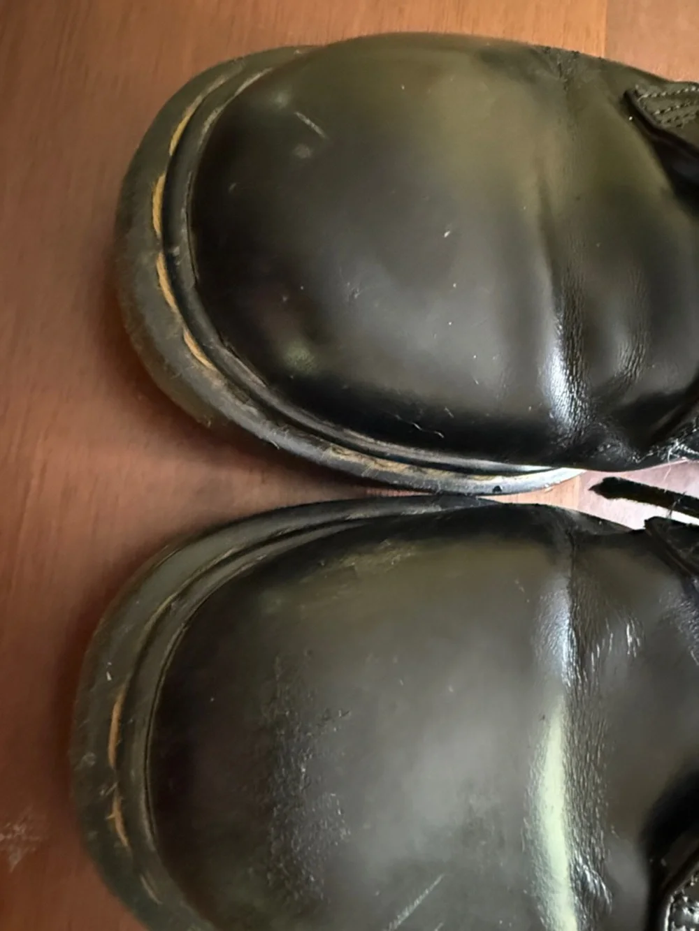 Vintage Dr. Martens Black Leather Lace-Up Ankle Shoes 1461 VTG 7 9 41 - Picture 3 of 17